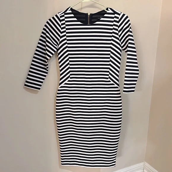 The Limited | Dresses | The Limited Black And White Striped Dress | Poshmark